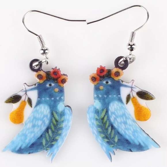 Jewelry - Partridge and a Pear Acrylic Earrings